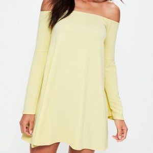 NWT Yellow Bardot Dress